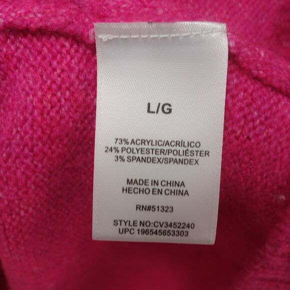 NEW Vince Camuto Center Seam Crewneck Soft Sweater Pink Paradox Women's Large - Picture 9 of 10